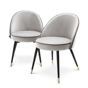 SEDIA DA PRANZO COOPER SET DI 2 GRIGIO CHIARO