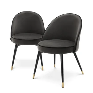 SEDIA DA PRANZO COOPER SET DI 2 GRIGIO SCURO