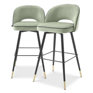 SGABELLO DA BAR CLIFF SET DI 2 VERDE