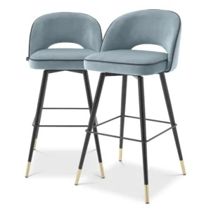 SGABELLO DA BAR CLIFF SET DI 2 BLU