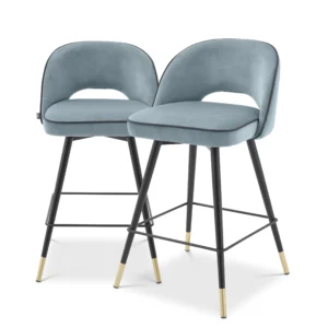 SGABELLO DA BANCO CLIFF SET DI 2 BLU