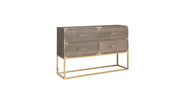 COMÒ CALESTA 4 CASSETTI EFFETTO SHAGREEN (ORO)